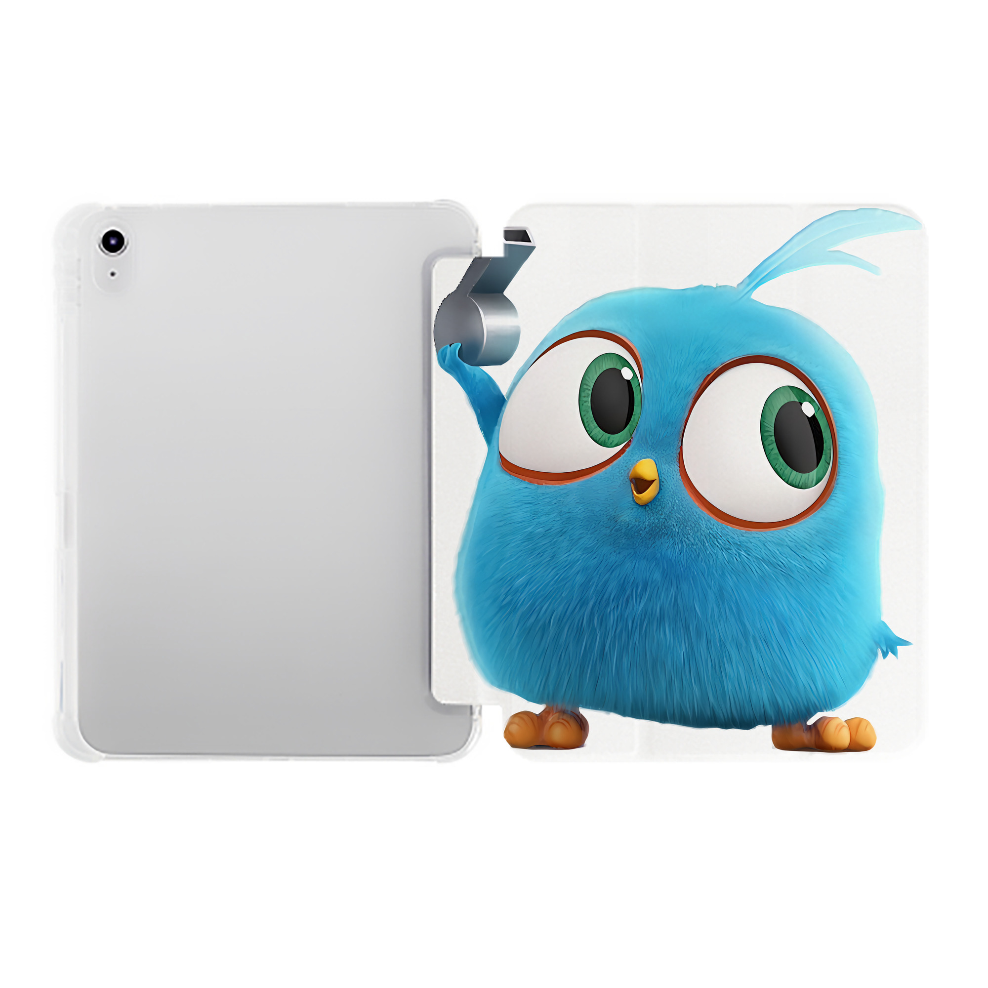 （画像用） Angry Birds アングリーバード IPad ケース ペン収納付き 三つ折りスタンド PUレザー×シリコン 対応機種9.5/10.5/10.9インチ